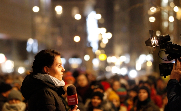 Rally Against State Television Propaganda In Warsaw